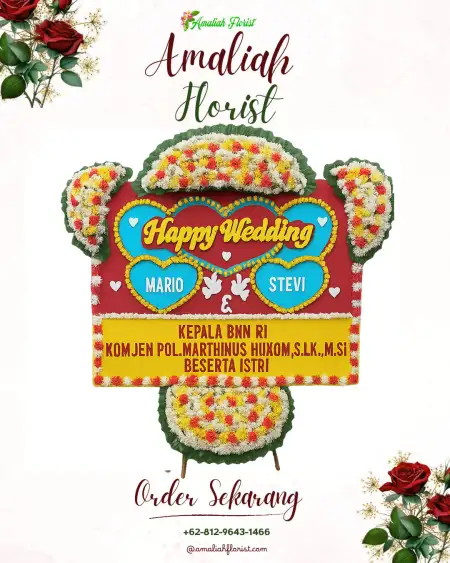 Papan Bunga Pernikahan Gledug